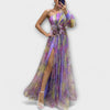Elegant Evening Dress with One Shoulder and Slimming Waist